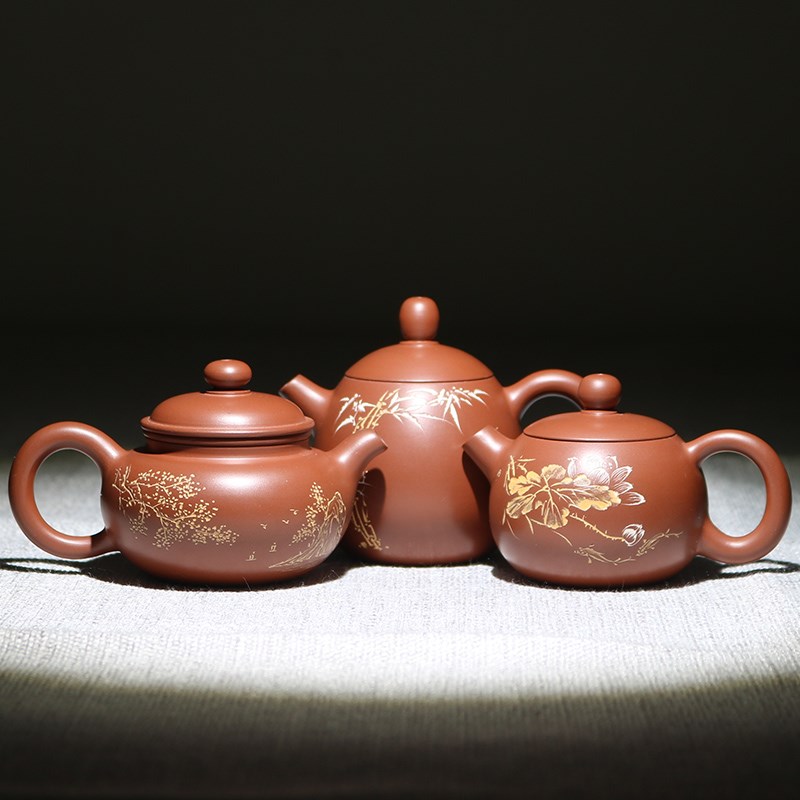 邓雪琴大师新款中式迷你小壶西施龙蛋仿古原矿泥钦州坭兴陶茶壶