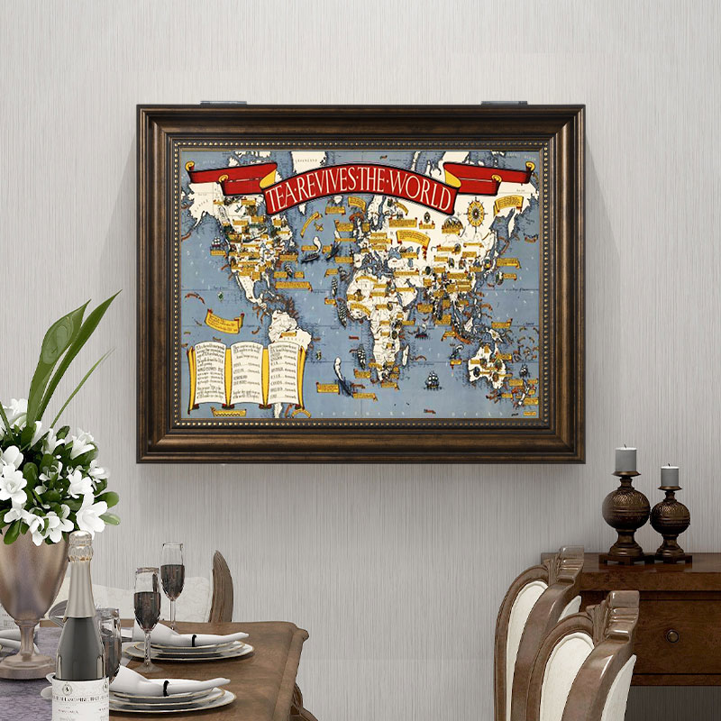 美式电表箱装饰画免打孔电闸盒遮挡配电箱开关盒餐厅挂画客厅墙画