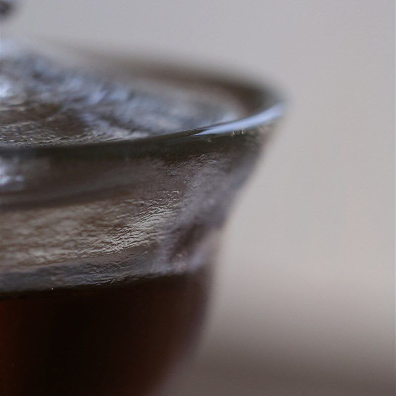 日式玻璃盖碗加厚三才碗手工锤目纹公道杯手抓壶干泡碗茶具泡茶杯