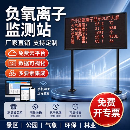 覆映负氧离子显示屏云平台套装
