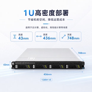 1288H V5服务器 1U机架式主机 1288HV5 1*5118 32G 4T RAID0 企业级AI计算虚拟化服务器云计算高密度无盘工作