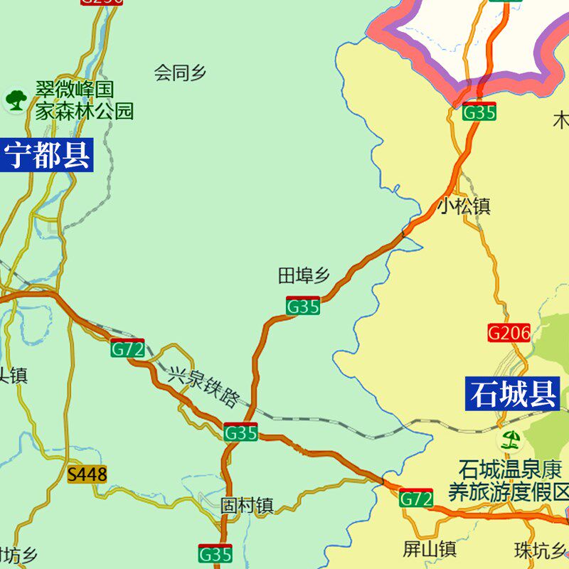 新款赣州市行政区划地图办公室挂画高清大尺寸可定制电子版城区图