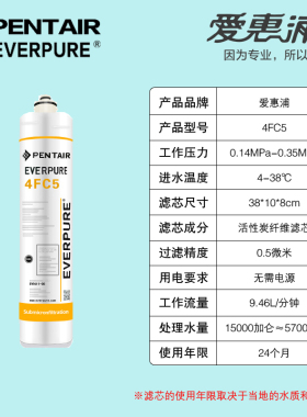 爱惠浦净水器4FC-S滤芯家用直饮机主滤芯4FC-LS厨房过滤EV9692-31