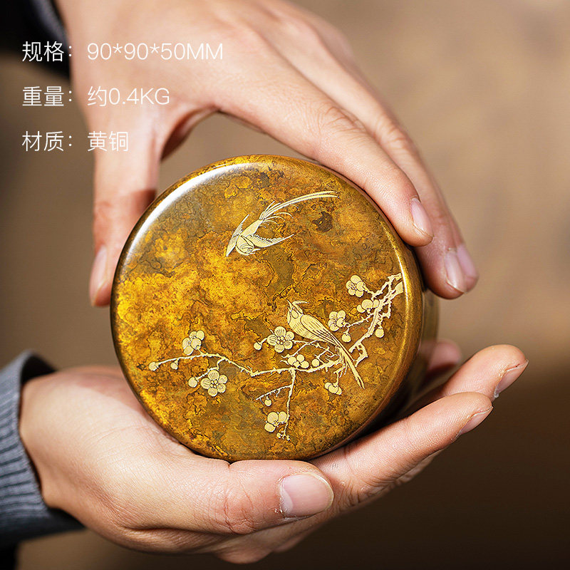 朱炳仁铜 结婚礼物定制喜笑颜开饰品收纳盒 免费定制LOGO刻字