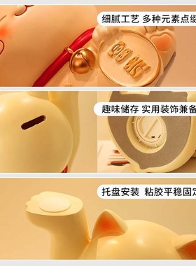 创意招财猫钥匙收纳玄关摆件入户客厅摆设乔迁新家居工艺装饰礼品