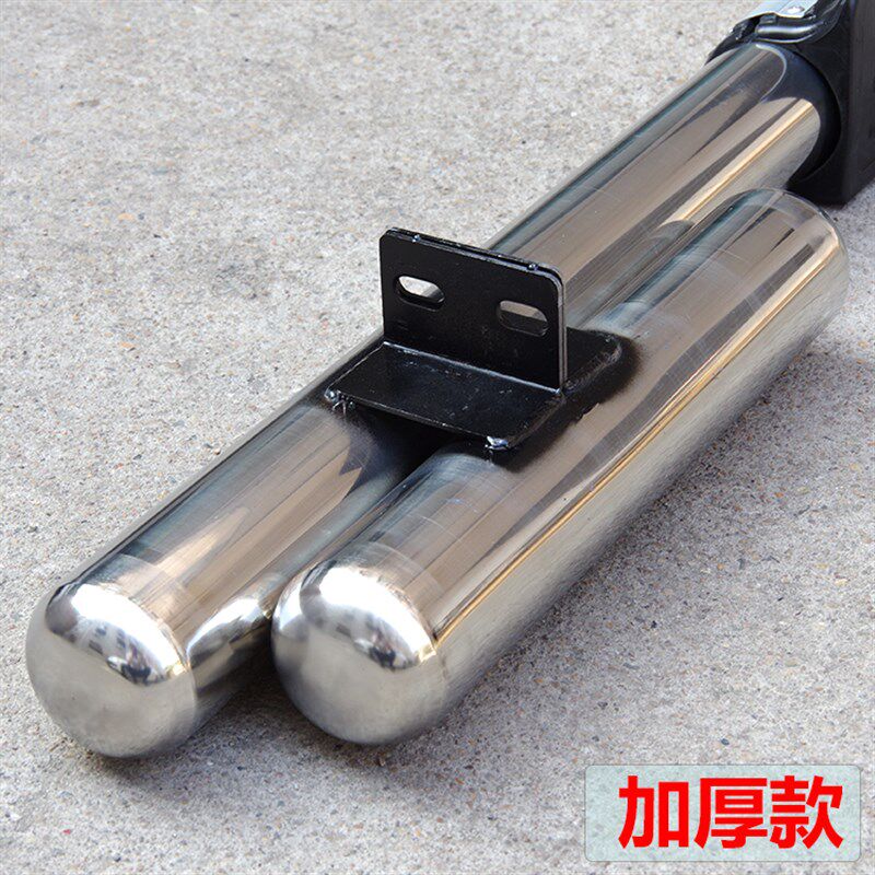 适用于五十铃庆铃皮卡配件后保险杠改装新老款皮卡后杠不锈钢护杠