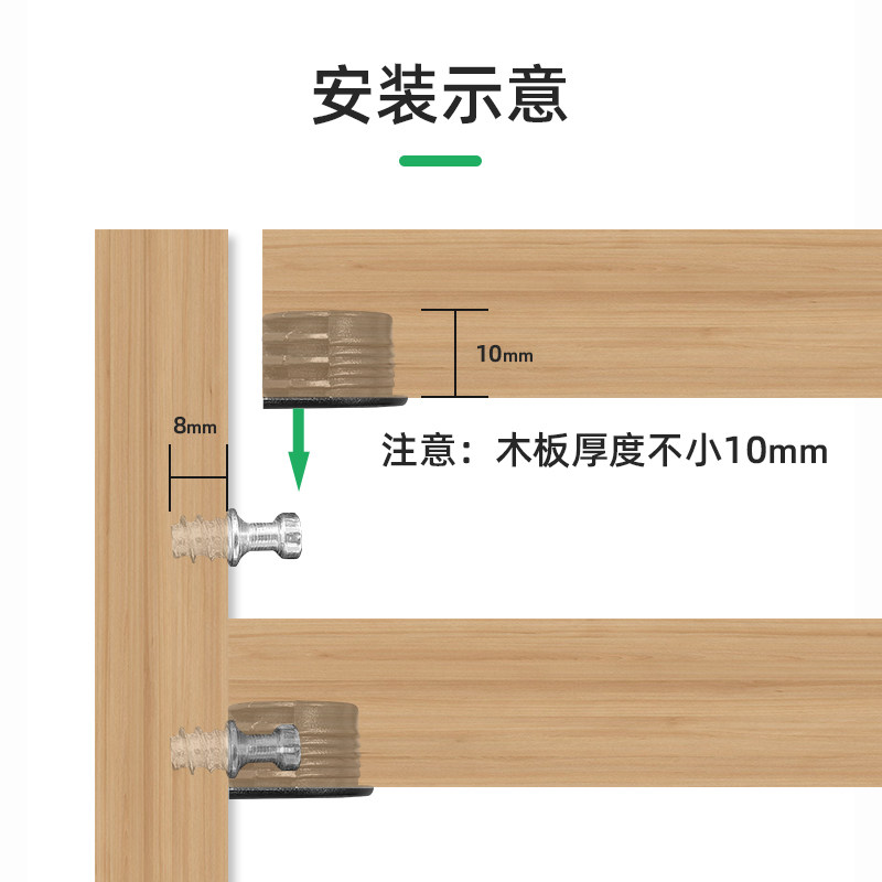 加厚二合一层板托橱柜衣柜层板连接件紧固件合金家具三合一层板托