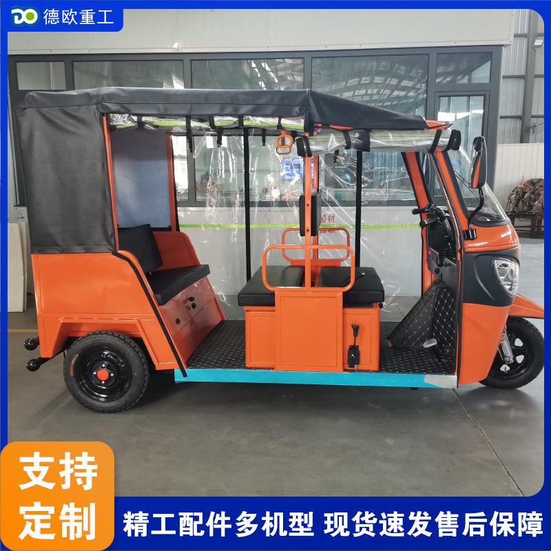 跨境出口燃油TUKTUK三排多人座载客电动三轮车出租营运景点观光车