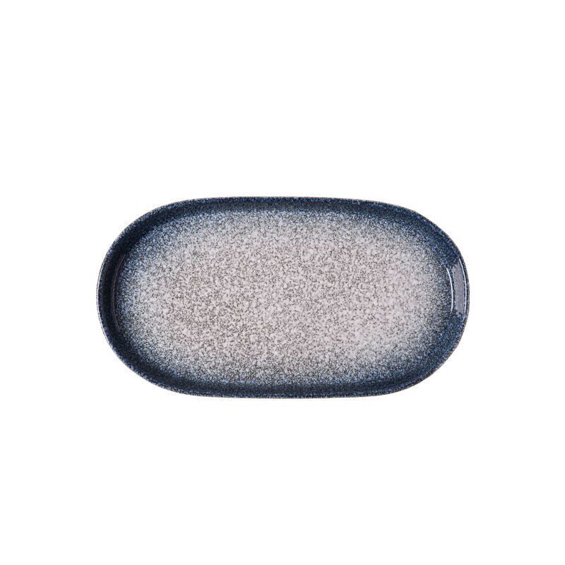 日式复古陶瓷家用大号椭圆形蒸鱼肠粉盘子烧烤创意网红菜盘点心盘
