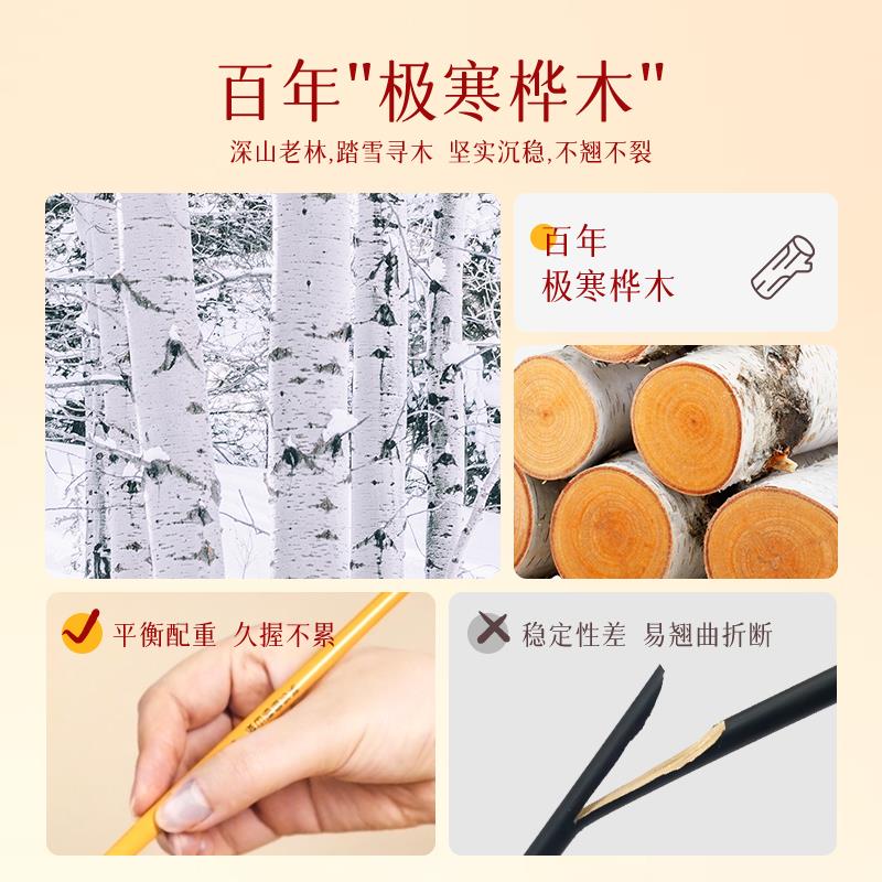 凌山海专业级【10支套装】水粉笔猪鬃尼龙油画美术生集训专用
