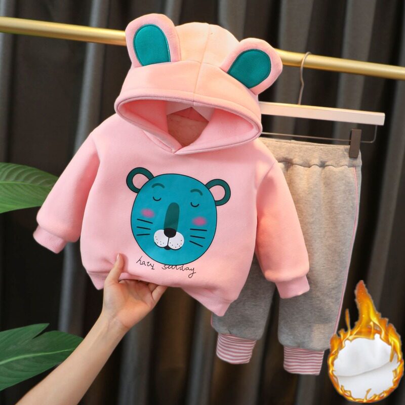 女童秋冬装洋气2儿童衣服网红3潮童婴儿秋冬季一岁女宝宝加绒套装