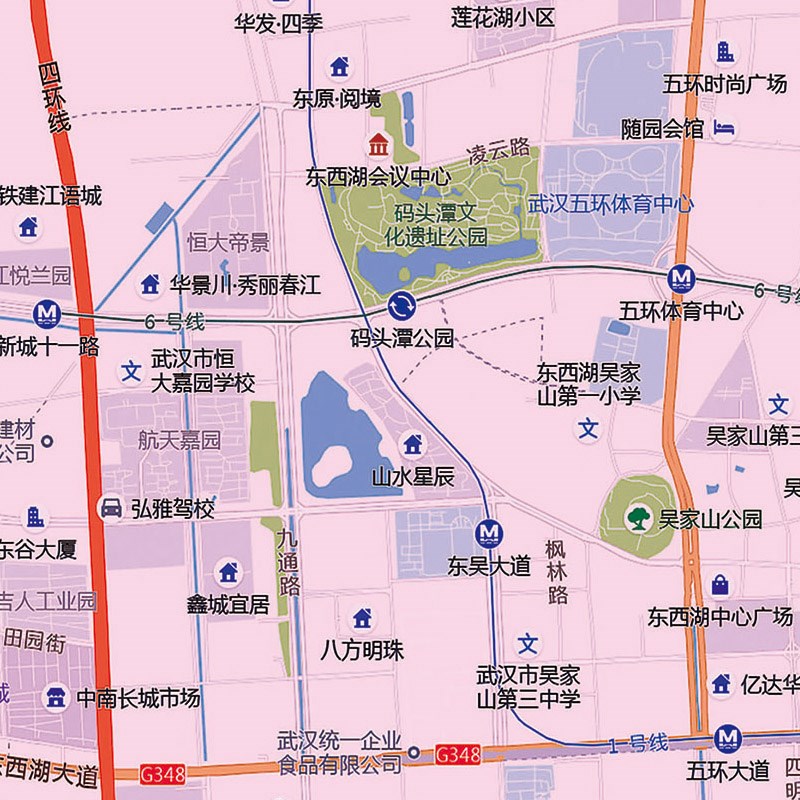 2025新款武汉市城区地图办公室挂图高清防水墙壁装饰实物推荐定制