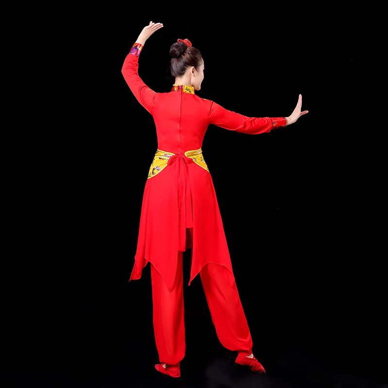 2021新款打鼓服男女腰鼓水鼓开场舞大鼓铜锣鼓队喜庆中国鼓演出服