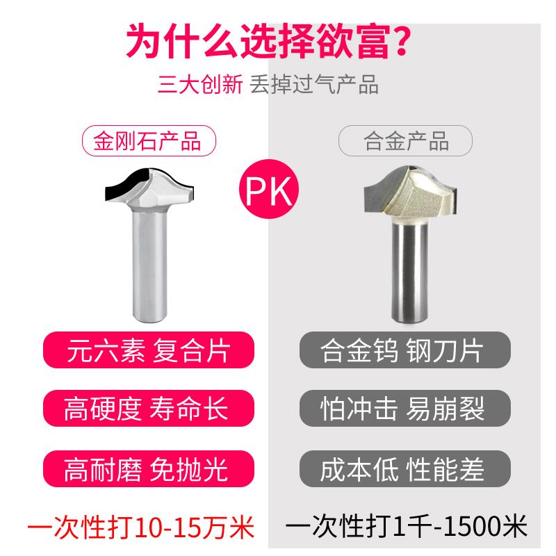 金刚石波浪板刀木工清底弧形刀墙格栅板刀金刚石圆底刀平底圆弧刀