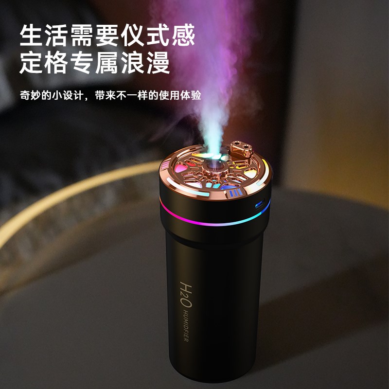 车载加湿器车用香薰机氛围灯智能喷雾星空顶空气净化随车启停无线