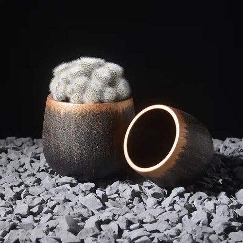 潮玩龟甲龙块根植物花盆透气流金水泥布纹球兜龙舌兰植木钵包邮