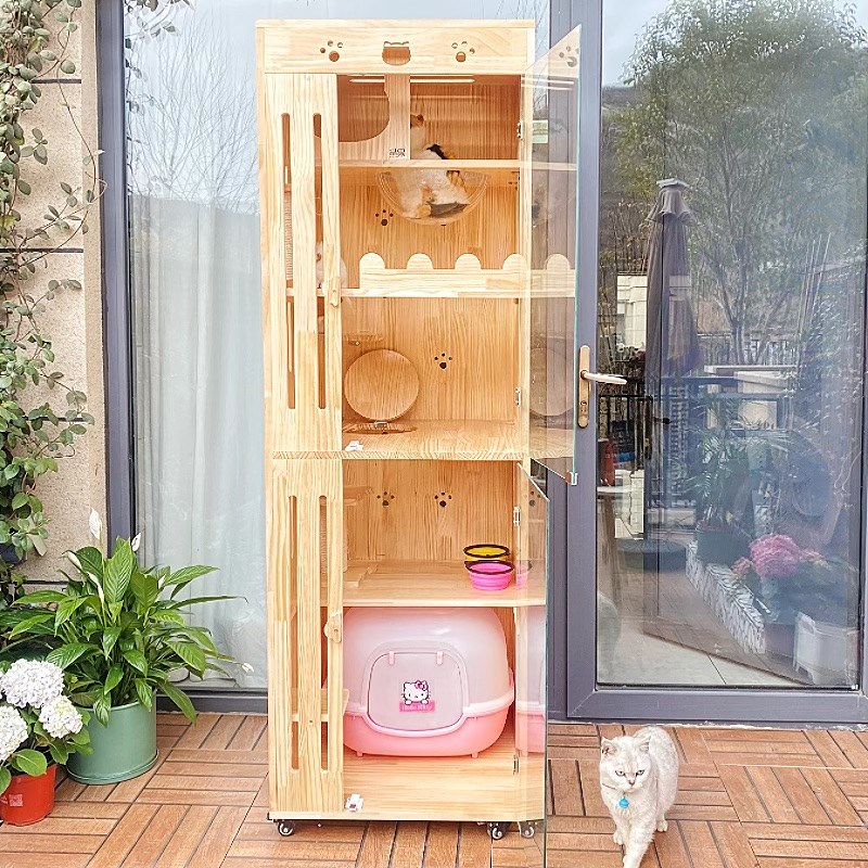 小户型猫笼幼猫不占地家用室内猫屋太空舱封闭式豪华一体猫别墅
