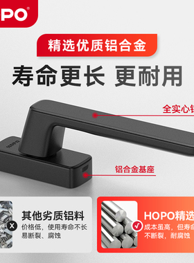 HOPO好博化妆室阳台平开断桥铝窗户把手实心加厚柄五金配件AH207