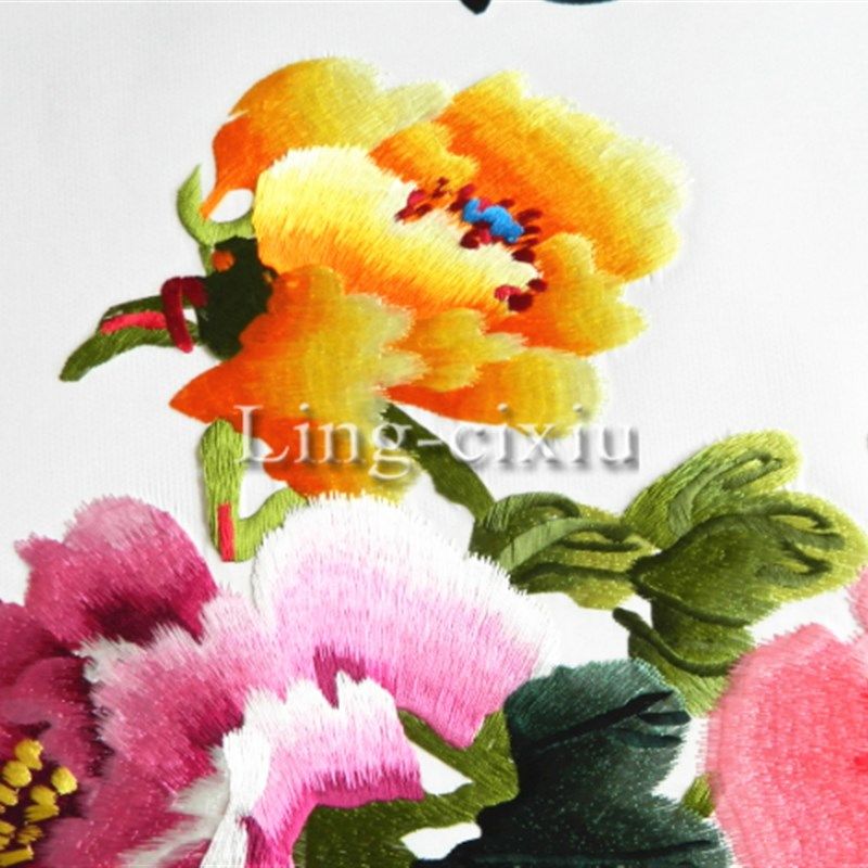 苏绣成品花鸟牡丹富贵荣华富贵高档丝线绣客厅装饰挂画送人礼品
