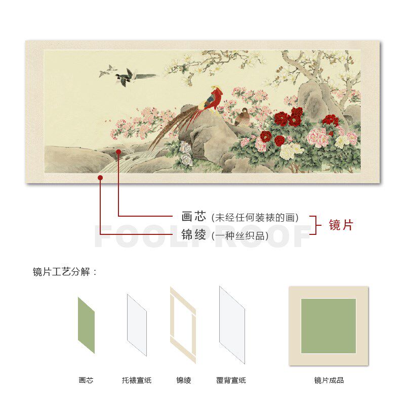 工笔国画花鸟画富贵牡丹鸟语花香大厅客厅书房办公室中式装饰挂画