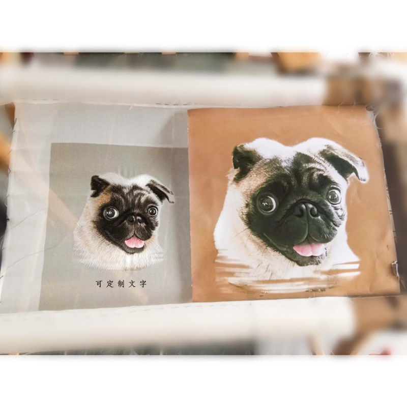雅绣集湘绣个性宠物纪念品w来图定制手工刺绣猫狗摆件双面绣礼物