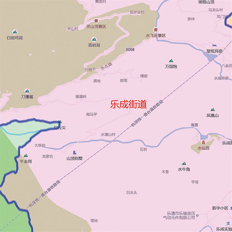 2024新款乐清市地图贴图办公室挂图高清防水墙壁贴超大装饰画定制