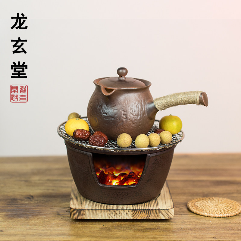 耐高温云南罐罐茶烤茶罐西北煮茶壶炭火炉侧把烤茶壶免开壶可干烧