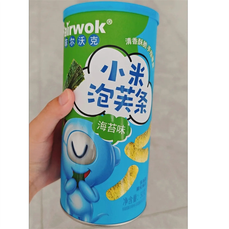 菲尔沃克泡芙3罐草莓味香蕉味海苔味儿童零食入口易化