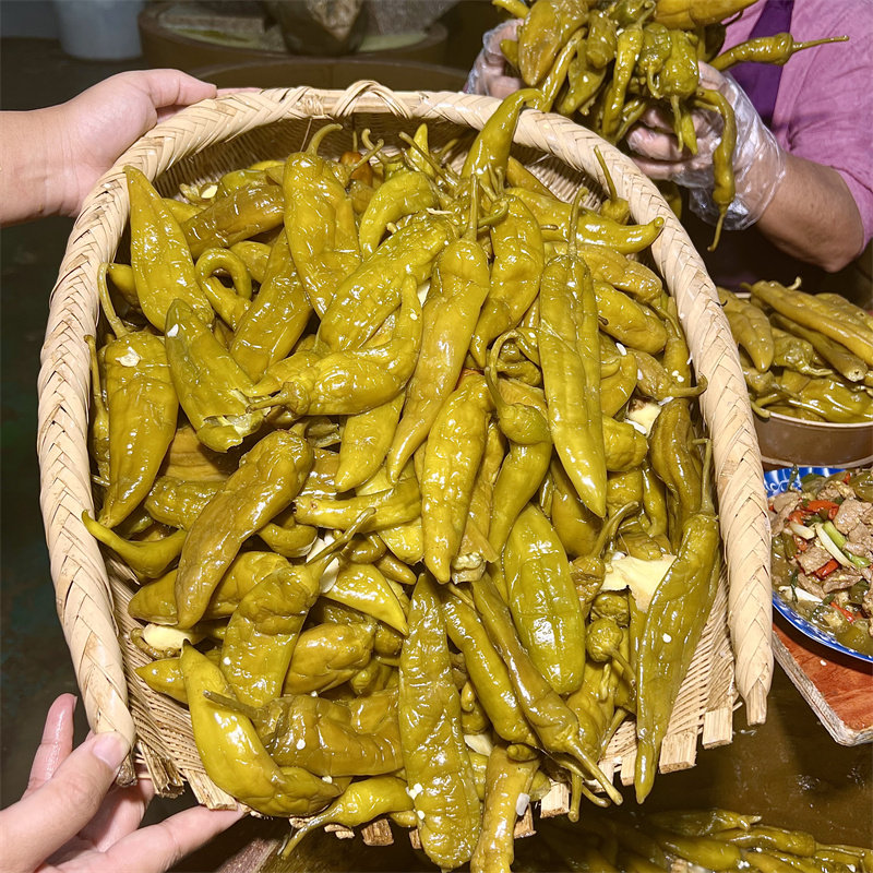 杨工丂妹酸辣椒500克袋装老坛泡辣椒江西美食泡酸菜青椒下饭菜