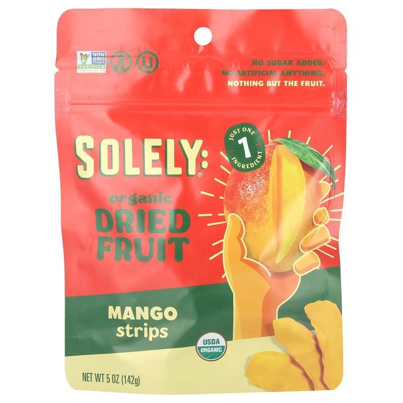 Solely有机水果干芒果条坚果零食健康原味每日混合酥脆营养饱腹美