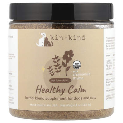 Kin+Kind健康舒缓猫狗草本混合补剂含洋甘菊、麝香草