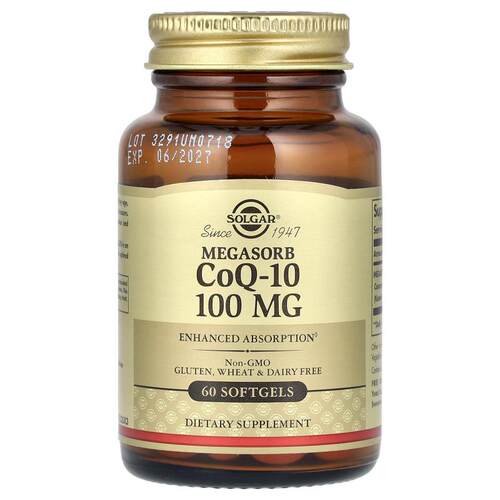 索尔加,辅酶 Q-10，100 毫克，60 粒软凝胶