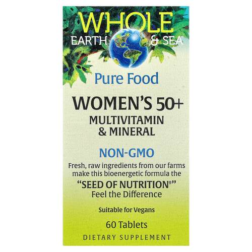 Natural Factors,Whole Earth & Sea®，50 岁以上女性多维生素矿6