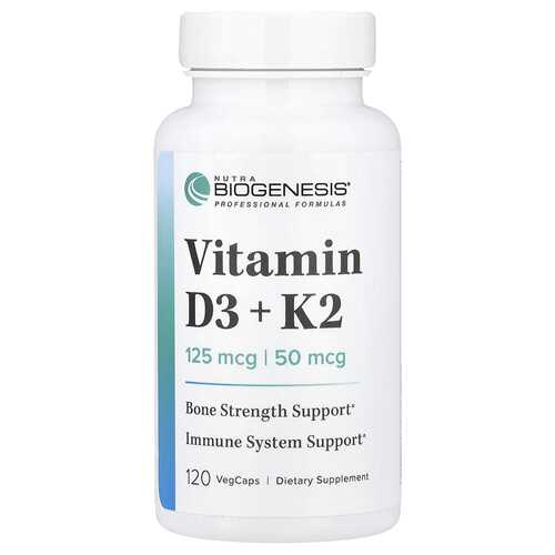 Nutra BioGenesis维生素D3+K2维生素骨骼健康中老年