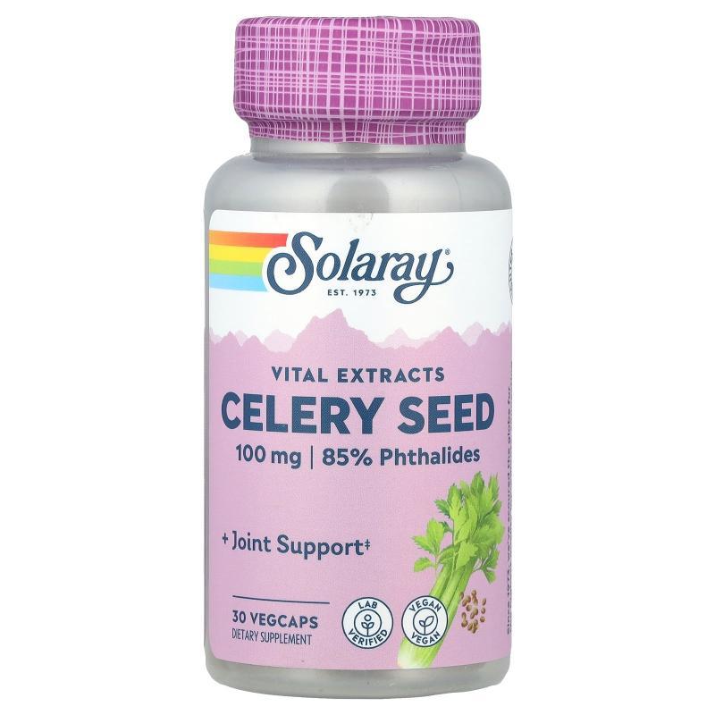 Solaray芹菜籽胶囊精华提取物血压管理平衡酸值帮助关节