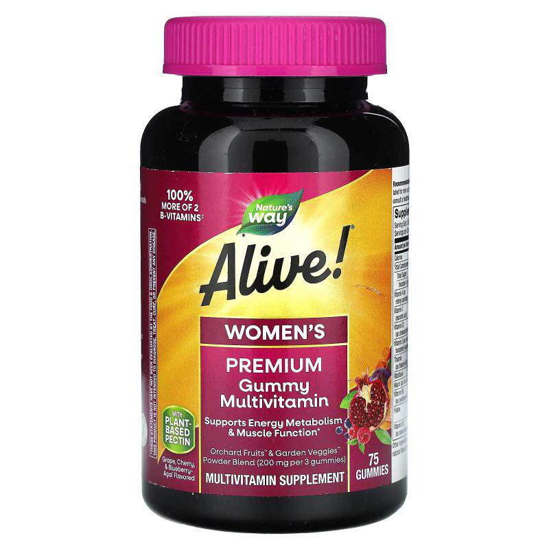 Nature'sWay女性多维生素软糖维生素矿物质高含量B族便携营养