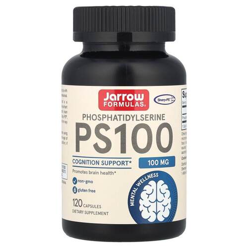 杰诺Jarrow磷脂醯丝氨酸PS100大脑健康认知支持膳食补剂