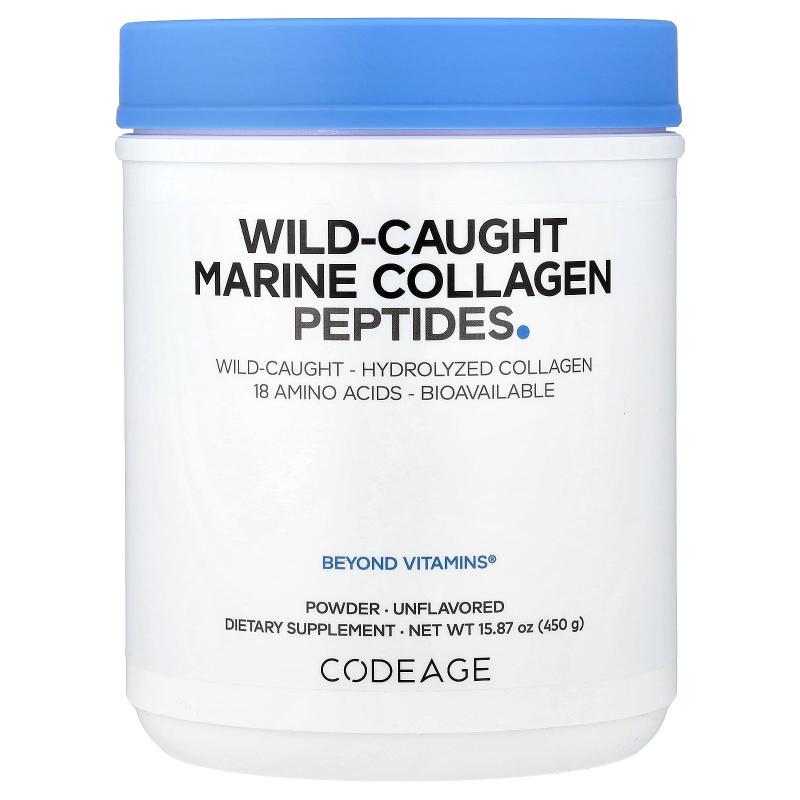 Codeage海洋胶原蛋白肽粉水解胶原蛋白焕活肌肤支持头发指甲健康