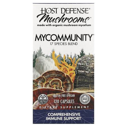 Host Defense MyCommunity17种多蘑菇复合物机体抵抗能量补充