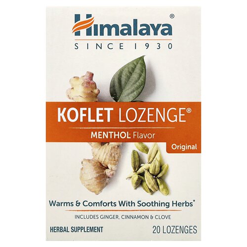 Himalaya Koflet Lozenge原装薄荷醇喉咙痛和含片清晨宁静时分享