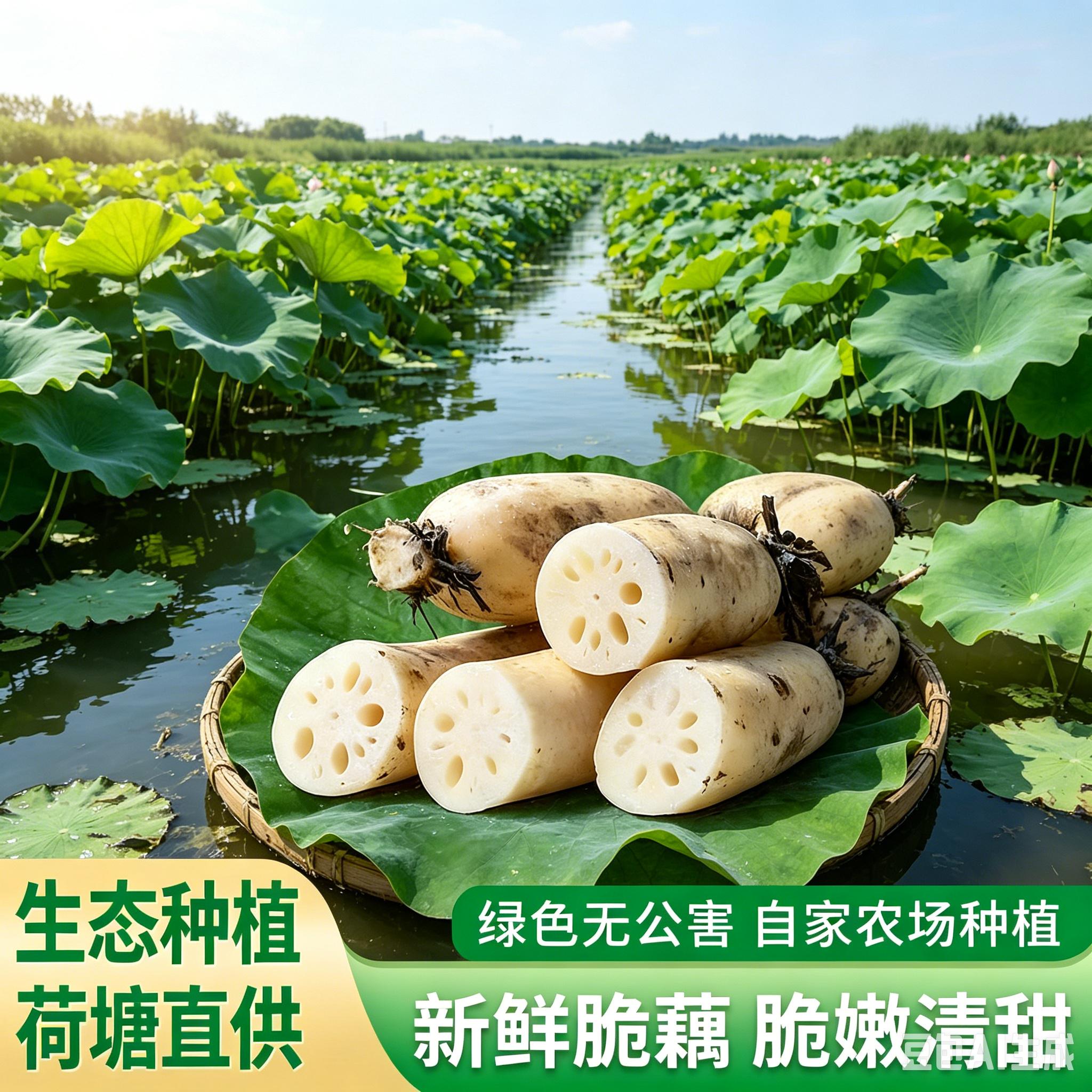 湖北新鲜莲藕当季现挖九孔脆藕农户自产清甜脆嫩爽口生吃清炒凉拌