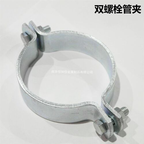 消防管道抗震支架管夹双螺栓管夹镀锌O型管夹 重型抱箍C型钢配件