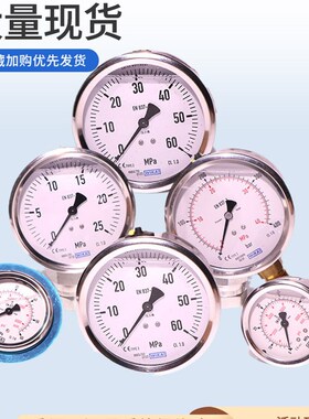 德国进口威卡WIKA压力表EN837-1耐震不锈钢测压液压表真空轴向表