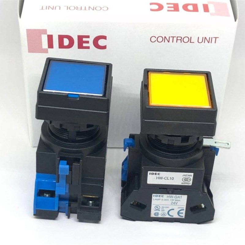 IDEC和泉HW2L-M110Q4G按钮开关HW-CL10正方形HW2L-M110Q4Y S
