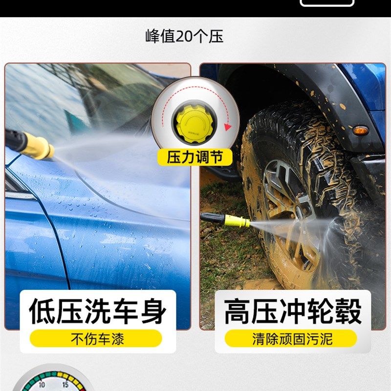 指南车雷神洗车机高压水泵水管收纳绕线盘可调压力清洗机洗车神器
