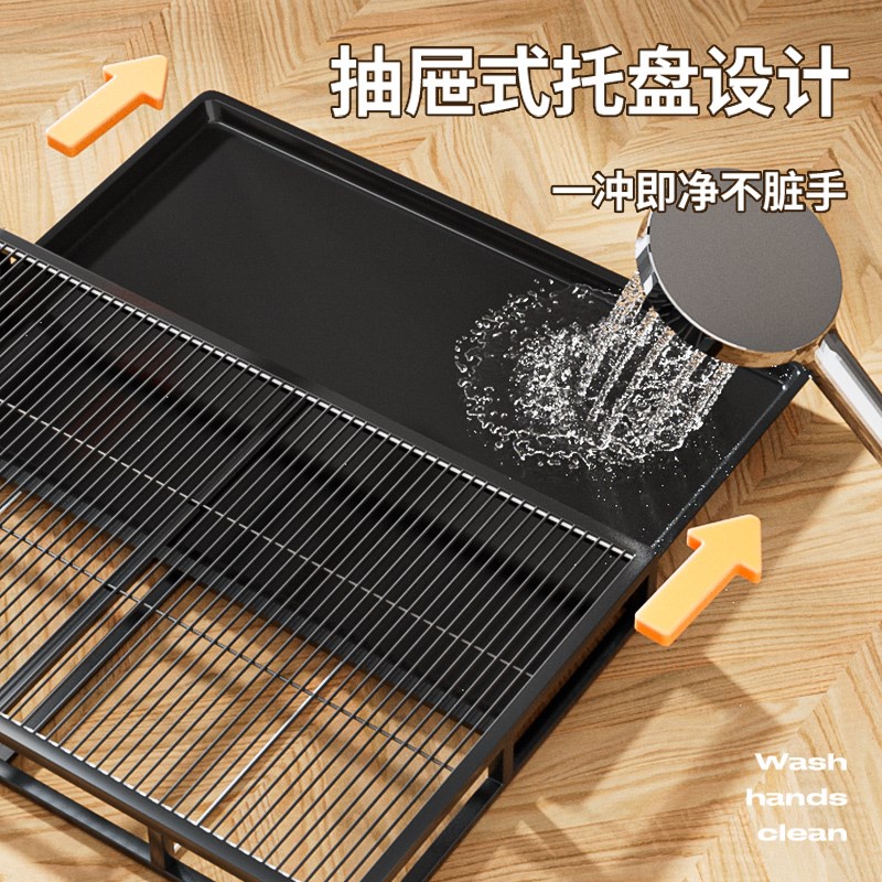 狗厕所超大号狗尿盆大狗专用防踩屎抽屉式中大型犬不锈钢狗狗厕所