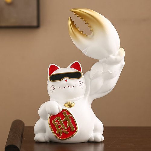 招财猫寓意好的摆件客厅家居装饰生意兴隆前台手中有钳钱开业礼物