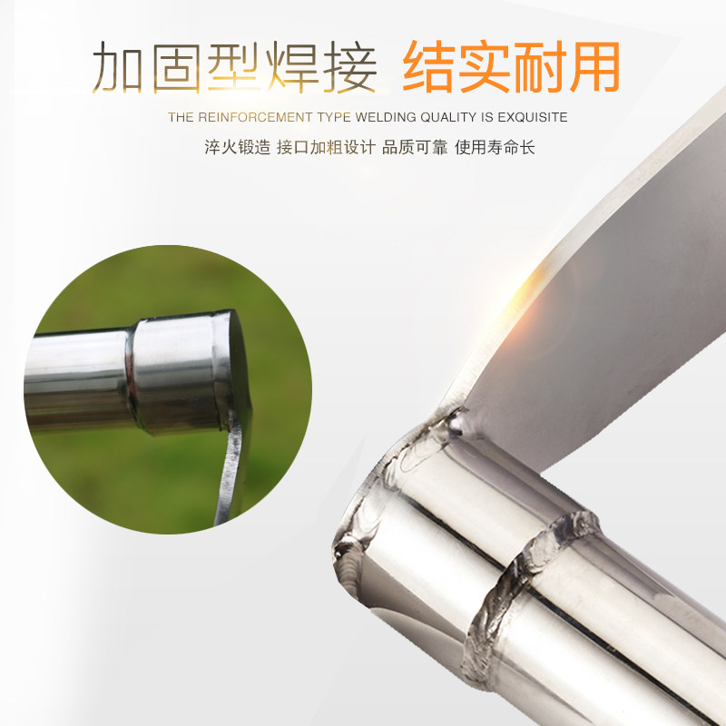 不锈钢锄头园艺除草工具种花小锄头家用种菜松土耙子翻地长柄宽锄