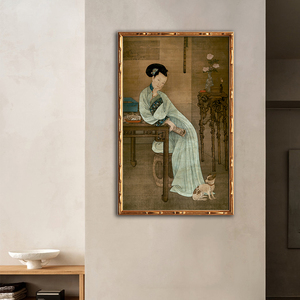 可可的画廊新中式中古法式混搭古典复古挂画背景墙落地画装饰画