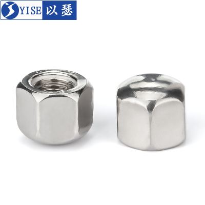 304不锈钢矮型盖形螺母低型矮盖六角螺母薄型盲装饰螺母DIN917